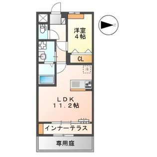 ユースハイム【102号室】の間取り