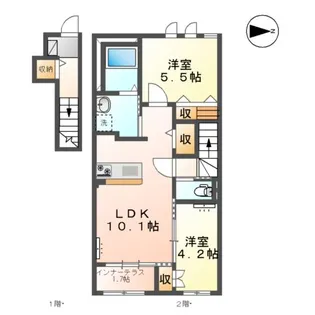 CHARMANT VILLEGE【2階】の間取り