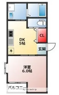 熊本県熊本市中央区壺川1丁目【アパート】の間取り