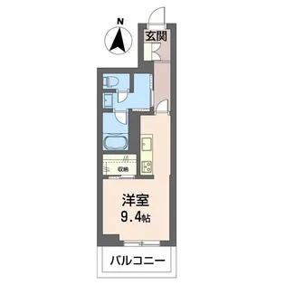 熊本県熊本市中央区九品寺3丁目【マンション】の間取り