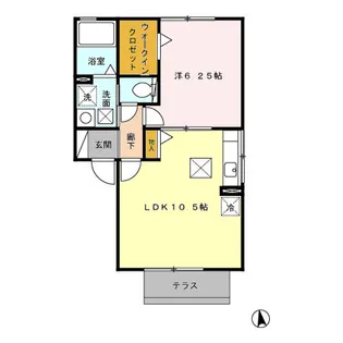 ウィルモア城山【1階】の間取り