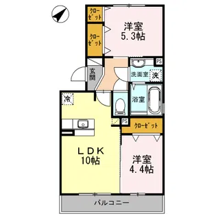 マナローザ【3階】の間取り