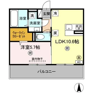 ソレイユハイム【1階】の間取り