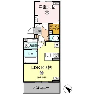 DーROOM清水新地【3階】の間取り