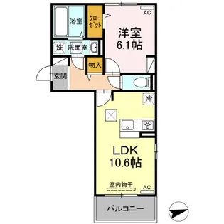 アンジューノ上代 B棟【1階】の間取り