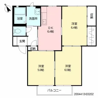 サクラージュ E棟【202号室】の間取り