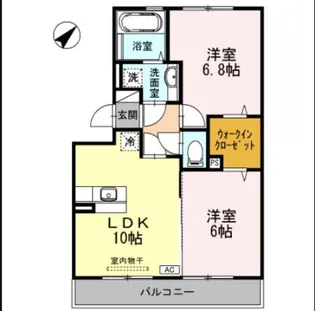 グランベージュ A棟【2階】の間取り