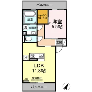 VISEO AFFINO(ヴィセオ アフィーノ)【3階】の間取り