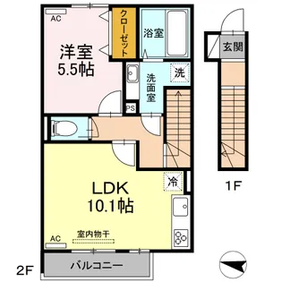 グランフォレMⅠ【2階】の間取り