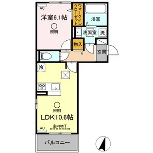マーレ本荘【1階】の間取り