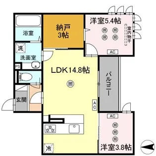 ラルゴ白山通り【2階】の間取り