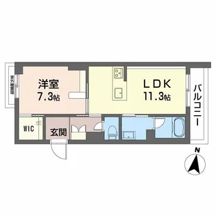 シャーメゾン壺川【3階】の間取り