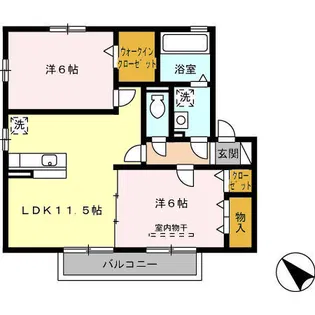 アプリコット.F I棟【2階】の間取り
