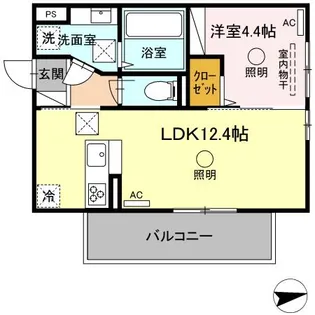 CREST(クレスト)【1階】の間取り