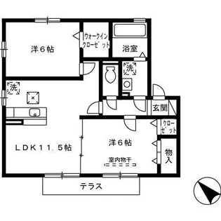 アプリコット F II棟【1階】の間取り