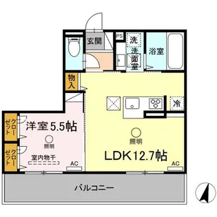 ボナール武蔵ヶ丘【1階】の間取り