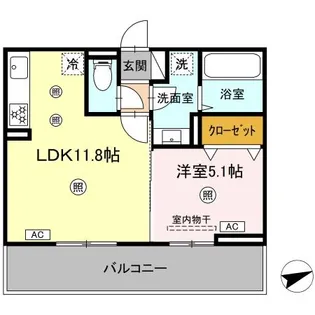 リバーサイド竜田口駅前【2階】の間取り