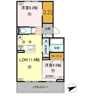 リバーサイド竜田口駅前【2階】の間取り