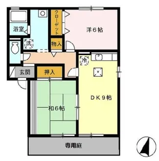 パークサイドヴィラ F棟【1階】の間取り