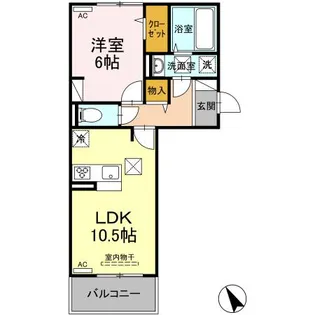 コンフィデンスS S【1階】の間取り