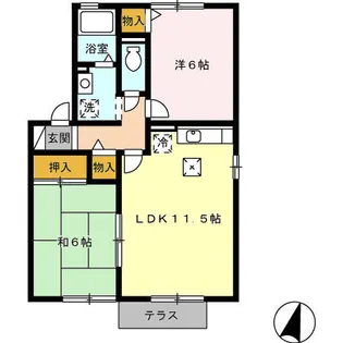 パークサイドヴィラ B棟【1階】の間取り