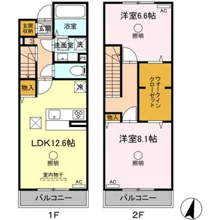 熊本県熊本市東区健軍4丁目【テラスハウス】の間取り
