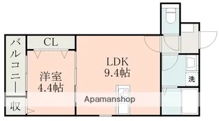 熊本県熊本市中央区京町本丁【アパート】の間取り