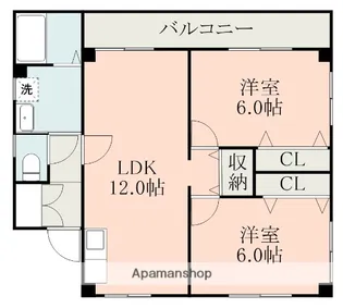 ウエストヴィレッジⅡ【2階】の間取り