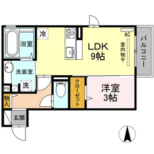 クレール楡木【2階】の間取り