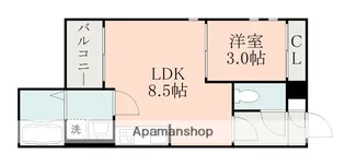 REGALEST熊本中央【2階】の間取り