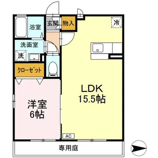 グランフォレII【1階】の間取り