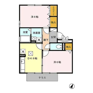 グリュックパラン A棟【1階】の間取り