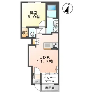 ルミナスカーサ 長嶺東【105号室】の間取り
