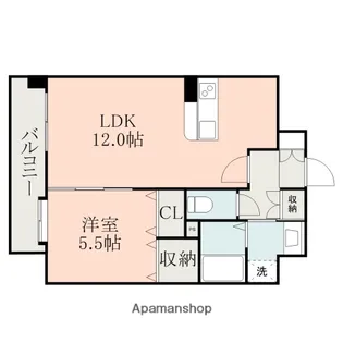 グランブルー五福【7階】の間取り