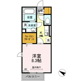 エクセル新外III【2階】の間取り