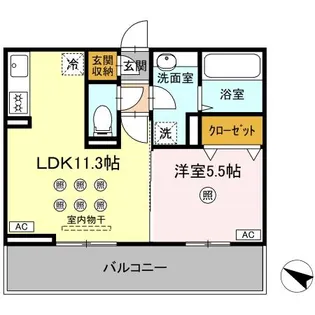 恵彩館【302号室】の間取り