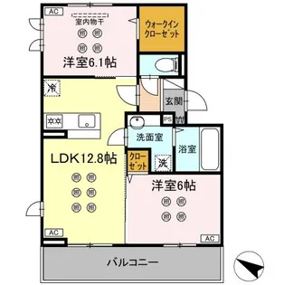 恵彩館【206号室】の間取り