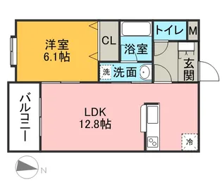 サンブライト【203号室】の間取り