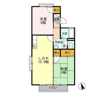 セジュールそれいゆ B棟【2階】の間取り