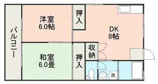 岡ハイツ【3階】の間取り