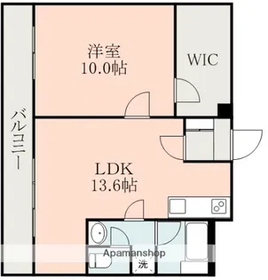 ARLA KOMEYAMACHI【6階】の間取り