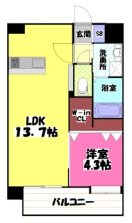 八王寺ツインタワーEAST【3階】の間取り