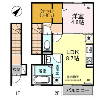 グローリー J【2階】の間取り