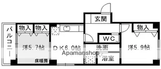 ピエス白山【4階】の間取り