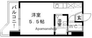 ルフェール熊本通町【2階】の間取り