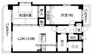 セラコート本山【2階】の間取り