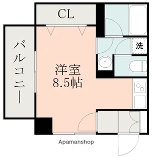 サテンドール黒髪【9階】の間取り