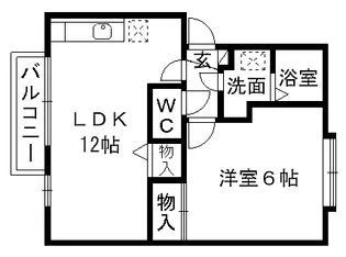 ウィルモア田迎【1階】の間取り