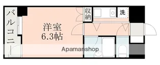 朝日プラザ新町【6階】の間取り