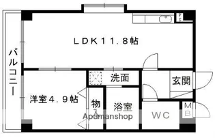 サンセール月出【6階】の間取り